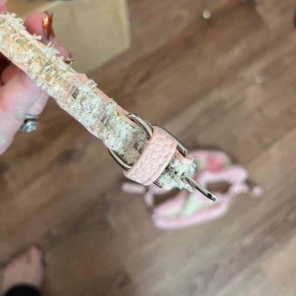 Tweed & Faux Fur Three Piece Harness, Collar & Leash Set  Size S - Picture 7 of 11